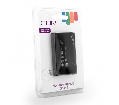 Картридер CBR CR-455 USB 2.0, All-in-one, SDHC, черный  (CR 455) фото 2