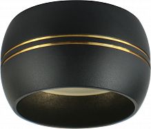 Светильник ЭРА накладной OL 13 GX53 BK/GD под лампу GX53, алюминий, цвет черный/золото (1/40/1440) 