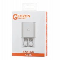 Наушники TWS Geozon G-Sound Cube G-S02SVR беспроводные, вставные, 20-20000 Гц, 32 Ом, с микрофоном, IPX4, 40 мАч/750 мАч, пластик, серебристые