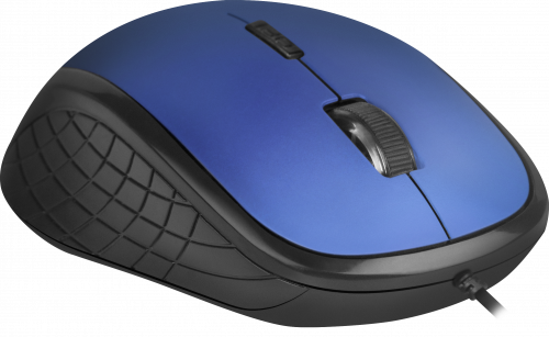 Мышь DEFENDER Accura MM-520, синяя, USB, проводная, оптическая, 6 кнопок, 1600dpi, кабель 1,8м (1/40) (52520) фото 4