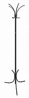 Вешалка напольная Бюрократ Нова-3 НОВА-3/BLACK черный основание крестовина наконечники серый металлик крючки двойные для верхней одежды метал. (упак.: