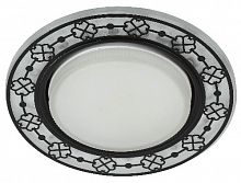  Светильник ЭРА декоративный  со светодиодной подсветкой GX53, белый/черный (30/720) DK LD28 WH/BK