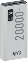 Мобильный аккумулятор Hiper EP 20000 20000mAh 3A QC PD 3xUSB белый (EP 20000 WHITE)