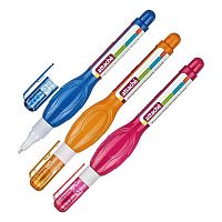 Корректирующая ручка Attache 5 мл с металлическим наконечником цвет ассорти (1/12)