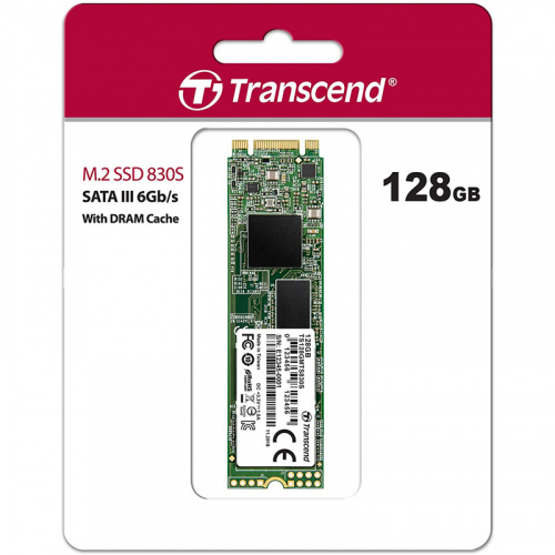 Внутренний SSD  Transcend  128GB  830S, SATA-III R/W - 560/520 MB/s, (M.2), 2280, 3D NAND (TS128GMTS830S)