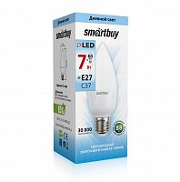 Лампа светодиодная SMARTBUY C37 7Вт 220V 4000K E27 (свеча, нейтральный свет) (1/10/50) (SBL-C37-07-40K-E27)