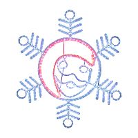 Фигура NEON-NIGHT "Снежинка с Дедом Морозом" размер 107*95см, 14м Дюралайт NEON-NIGHT  (1/5)