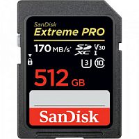 SDXC  512GB  SanDisk Class 10 Extreme Pro V30 UHS-I U3 (170 Mb/s)