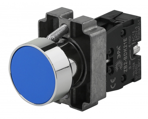 Кнопка ЭРА управления LAY5-BA61 без подсветки синяя 1з (20/200/8000)