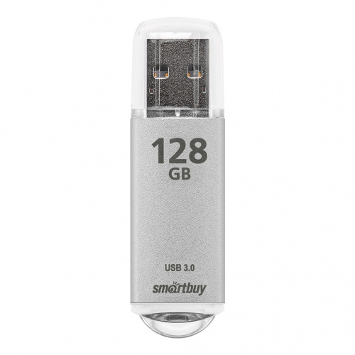 Флеш-накопитель USB 3.0  128GB  Smart Buy  V-Cut  серебро (SB128GBVC-S3)