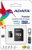 MicroSD  32GB  A-Data Class 10 Premier UHS-I + SD адаптер