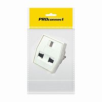 Сетевой переходник "Квадрат" PROconnect, белый, индивидуальная упаковка, 1 шт. (1/350)
