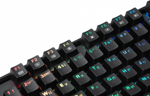 Клавиатура механическая игровая Redragon Mitra, USB, проводная, RGB подсветка, Full Anti-Ghosting, черный (1/10) (75015) фото 9