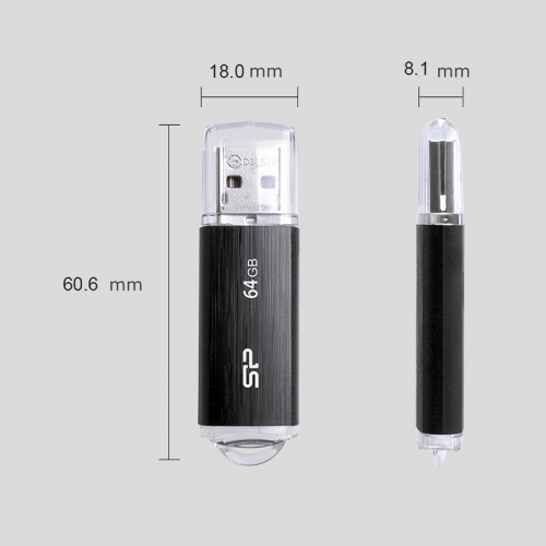 Флеш-накопитель USB  16GB  Silicon Power  Ultima U02  чёрный (SP016GBUF2U02V1K) фото 7