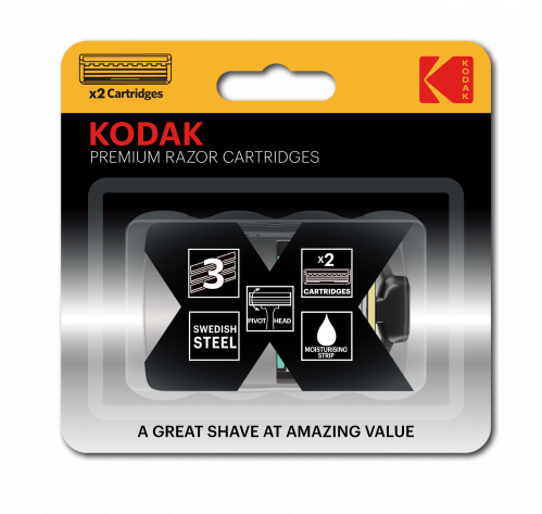 Сменные кассеты для бритья Kodak 30425118-RU1 Premium 3 лезвия 2 штуки для станка Prem Razor 3 (2/48/192)