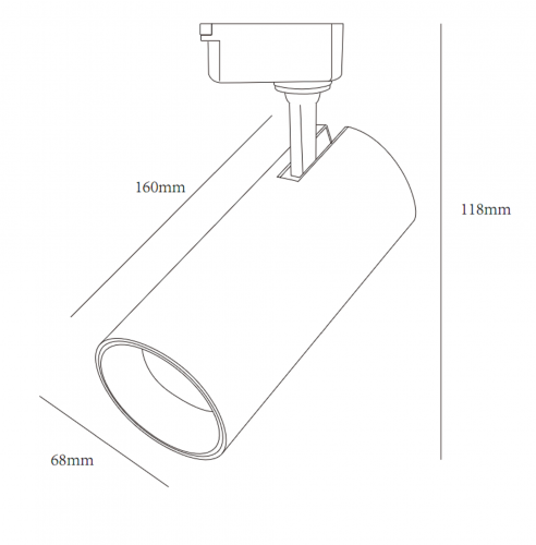 Светильник трековый ЭРА TR5-20 COB WH однофазный светодиодный 20Вт 4000К 1400Лм белый (1/40) (Б0049052) фото 2