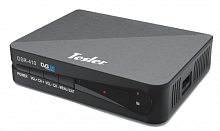 Приемник ТВ Tesler DSR-410 DVB-T2, USB, дисплей, черный. 