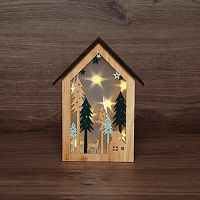 Фигурка деревянная NEON-NIGHT с подсветкой "Домик в лесу" 19х6х26 см (1/12)