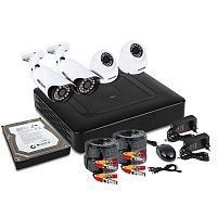 Комплект видеонаблюдения PROconnect, 2 внутренние, 2 наружные камеры AHD-M, с HDD 1Tб (1/1)