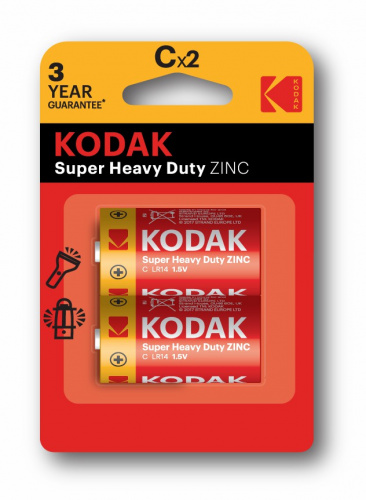 Элемент питания KODAK Heavy Duty  R14  BL2  (KCHZ-2)   (20/200) (Б0005136) фото 2