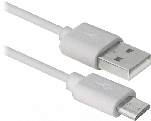 Кабель DEFENDER USB08-10BH USB2.0, белый, AM-MicroBM, 3м (1/100) (87468) фото 2