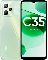Смартфон Realme C35 64Gb 4Gb зеленый моноблок 3G 4G 2Sim 6.6" 1080x2408 Android 11 50Mpix 802.11 a/b/g/n/ac NFC GPS GSM900/1800 GSM1900 TouchSc microS