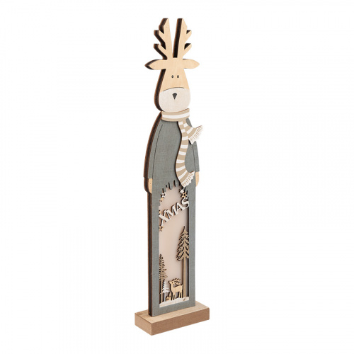 Фигурка деревянная NEON-NIGHT с подсветкой "Рождественский олень" 11х5х47 см (1/24) (504-007) фото 5