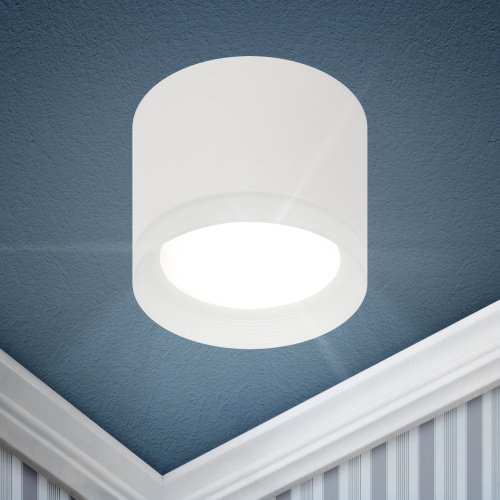 Светильник ЭРА OL17 GX53 WH накладной потолочный под лампу GX53, алюминий, цвет белый  (1/40) фото 2