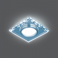 Светильник светодиодный GAUSS Backlight BL062 Квадрат. Кристалл/Хром, Gu5.3, 4100K 1/40