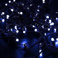 Гирлянда NEON-NIGHT Нить 10м, постоянное свечение, черный ПВХ, 230В, цвет: Синий (1/20) (305-173)