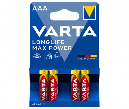 Элемент питания VARTA  LR03 LONGLIFE MAX POWER   (4 бл)  (4/40/200) (04703101404)