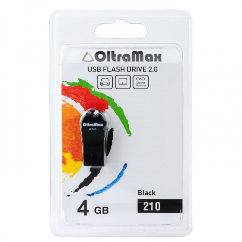 Флеш-накопитель USB  4GB  OltraMax  210  чёрный (OM-4GB-210-Black) фото 5