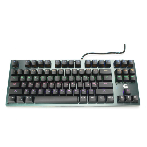 Клавиатура механическая игровая Gembird KB-G540L, USB, мет, переключатели Outemu Blue, 87 кл,20 реж.подсв, черный