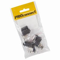 Разъем высокочастотный на кабель, штекер BNC под винт с колпачком, угловой, (3шт.) (пакет) PROconnect (1/50)