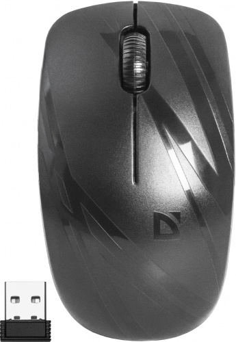 Мышь DEFENDER Datum MM-035, IR-лазерная, чёрная, беспроводная (1/80) (52035) фото 3