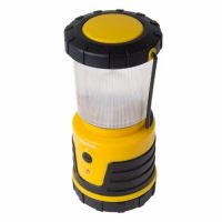 Фонарь REXANT RX-130 для кемпинга, пластик, 3 Вт, CREE-XPE-LED, 3*R20, 86*86*180мм, блистер, желто-черный. (1/100)