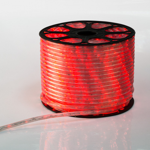 Дюралайт NEON-NIGHT LED, постоянное свечение (2W) - красный Эконом 24 LED/м, бухта 100м (100/100) фото 7