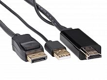 Кабель-переходник HDMI(M) +USB---> DP(M)  4K*60Hz 1.8M, VCOM <CG599AC-1.8M> (1/70)
