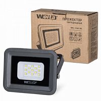 Прожектор светодиодный WOLTA WFL-10W/06, 5500K, 10W, IP65, холодный свет, черный