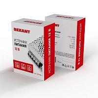 Блок питания REXANT 220 V AC/12 V DC 3 A 36 W с разъемами под винт, без влагозащиты (IP23), защитный кожух (1/100)