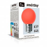 Лампа светодиодная SMARTBUY RED G45-01W/E27 (SBL-G45R-01-E27) (10/100)