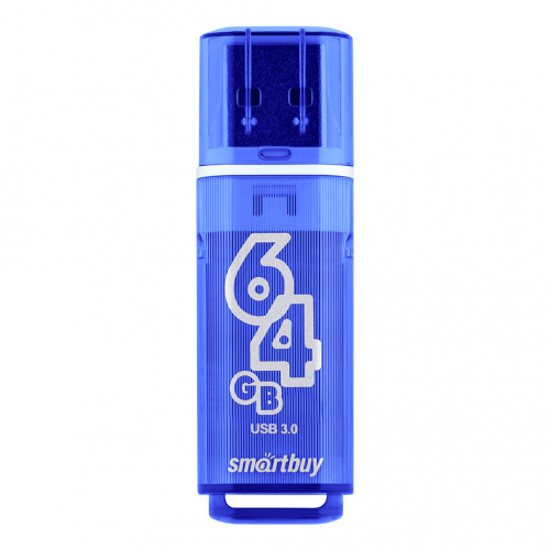 Флеш-накопитель USB 3.0  64GB  Smart Buy  Glossy  темно синий (SB64GBGS-DB)