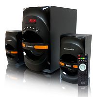 Колонки DIALOG Progressive AP-210B, черные, 2.1, 30W+2*15W, Bluetooth, USB+SD reader,пульт ДУ,FM рад