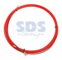 Протяжка кабельная (мини УЗК в бухте), стеклопруток, d=3,5 мм, 7 м красная REXANT (1/20)