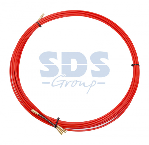 Протяжка кабельная (мини УЗК в бухте), стеклопруток, d=3,5 мм, 7 м красная REXANT (1/20)