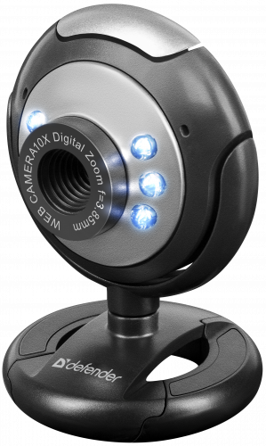 Веб-камера DEFENDER C-110, 0.3 Мп., USB 2.0, встроен. Микрофон, чёрная (1/50) (63110) фото 6