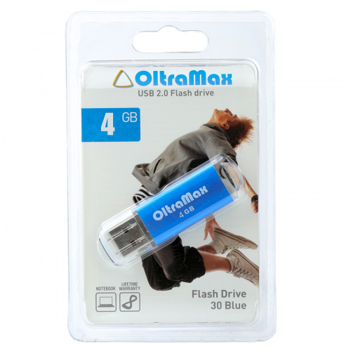 Флеш-накопитель USB  4GB  OltraMax   30  синий (OM004GB30-Bl) фото 5