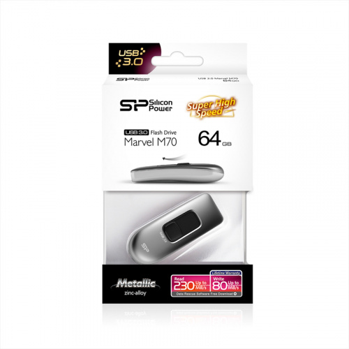 Флеш-накопитель USB 3.0  64GB  Silicon Power  Marvel M70  серебро (SP064GBUF3M70V1S) фото 11