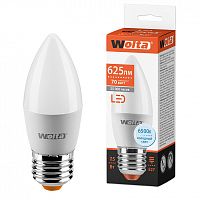 Лампа светодиодная WOLTA Свеча C37 7.5Вт 6500К 625лм Е27 1/50 (25WC7.5E27)