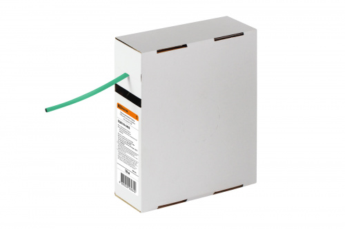 Трубка термоусаживаемая TDM ТУТнг 4/2 зеленая в коробке (10 м/упак) (1/1/40)